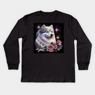 Bridal Finnish Lapphund Kids Long Sleeve T-Shirt